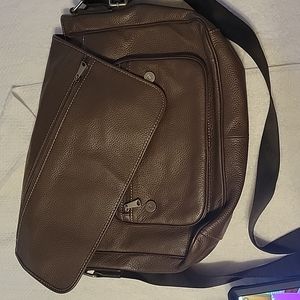 Fossil  Granulated leather bag NEW dark brown